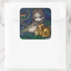 "Mermaid with a Golden Dragon" Stciker