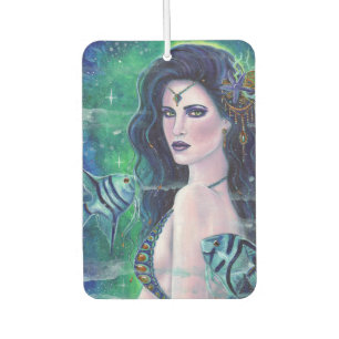 Mermaid with angel fish by Renee lavoie Air Freshener
