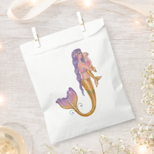 Mermaid with baby art by Renee Lavoie Favour Bag