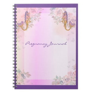 Mermaid with baby art by Renee Lavoie Notebook