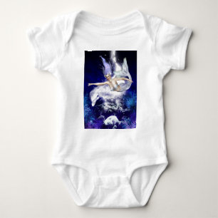 Mermaid with Dolphin Baby T-Shirt Bodysuit