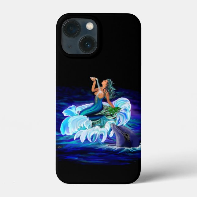 Mermaid with Dolphin Case-Mate iPhone Case (Back)