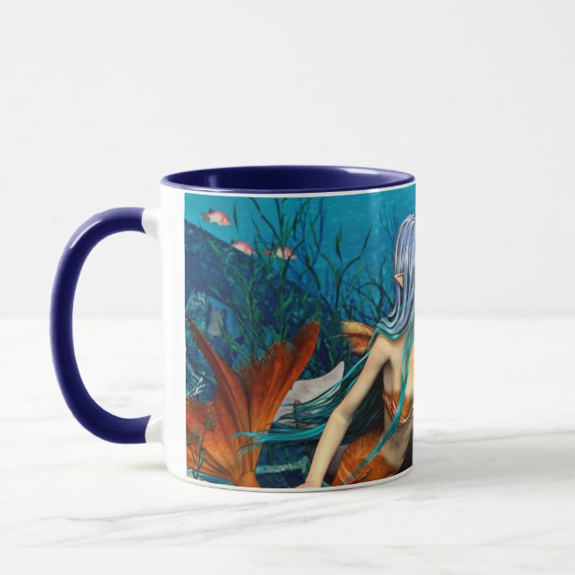 Mermaid with Dolphin Mug (Left)