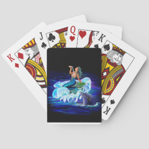 Mermaid with Dolphin Playing Cards