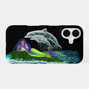 Mermaid with Dolphins iPhone 16 Case