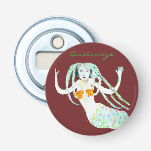 Mermaid with Dreadlocks Thunder_Cove Bottle Opener