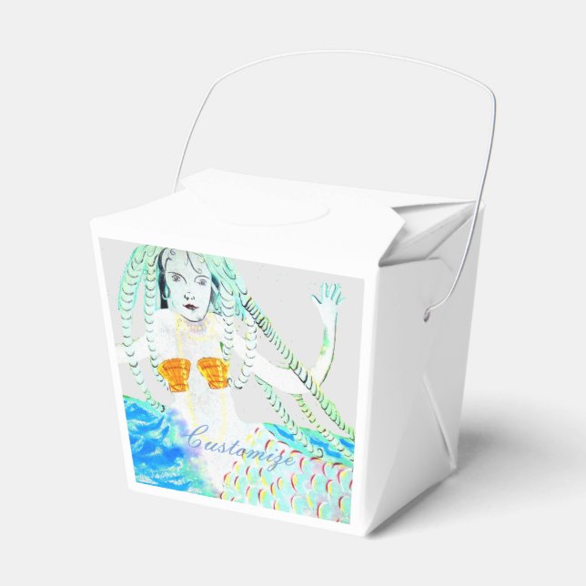 Mermaid with Dreadlocks Thunder_Cove Favor Box (Front Side)