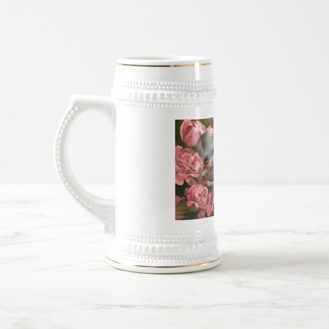"Mermaid with Roses" Beer Stein (Left)