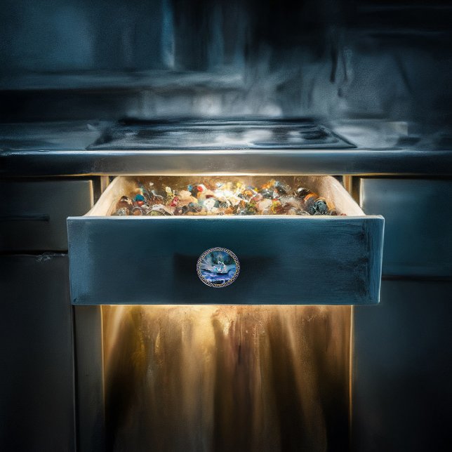 Mermaid with turquoise hair ceramic knob (Creator Uploaded)