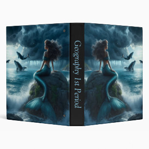 Mermaid with Whales Binder