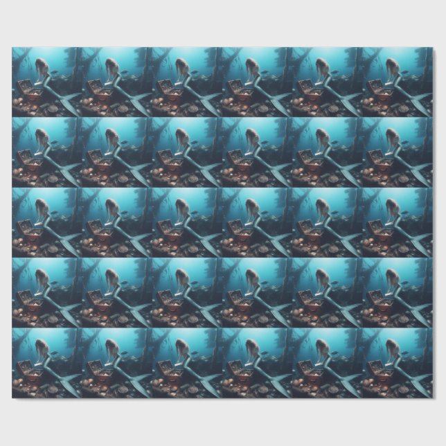 Mermaid  wrapping paper (Flat)