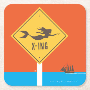 Mermaid X-ing Square Paper Coaster
