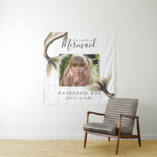 #MermaidLife Im Really a Mermaid   Photo Quote Tapestry