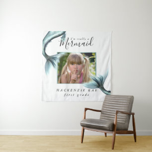 #MermaidLife Im Really a Mermaid   Photo Quote Tapestry