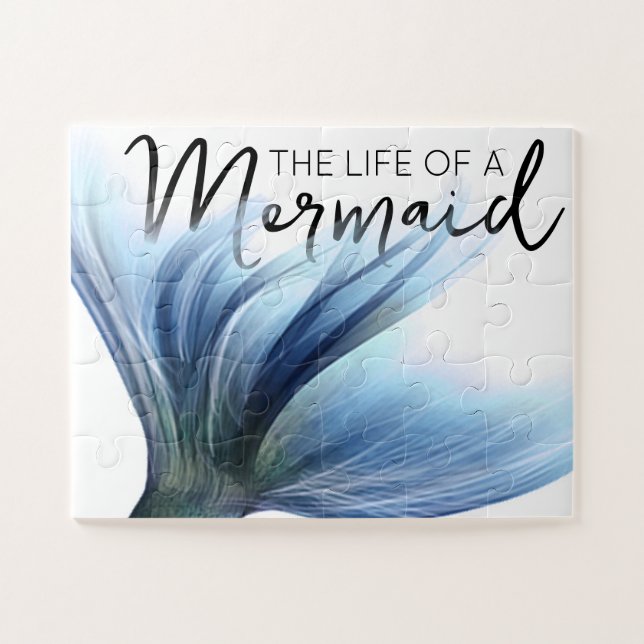 #MermaidLife Life of a Mermaid | Tail Quote Jigsaw Puzzle (Horizontal)