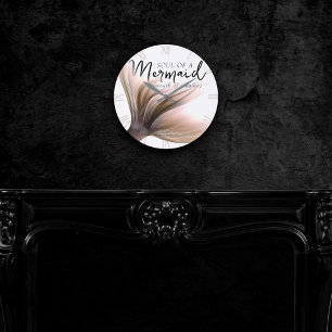 #MermaidLife Sailor Mouth Mermaid Soul Rose Gold Round Clock