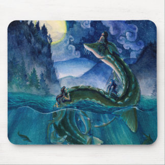 Mermaids and River Serpent Mousepad