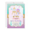 mermaids art painting theme invitation