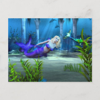 Mermaid's At Play Postcard