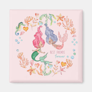 Mermaids Best Friends Forever BFF Personalized Magnet