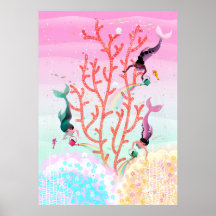 Mermaids’ Coral Garden childrens’ illustration