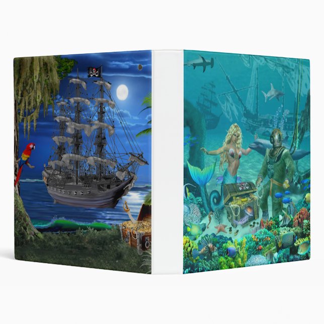 Mermaid's Coral Reef Treasure Binder (Background)