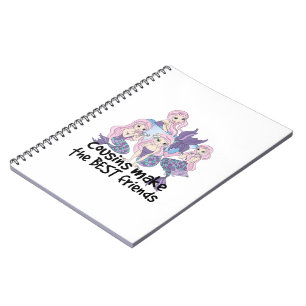 mermaids cousins make the best friends notebook