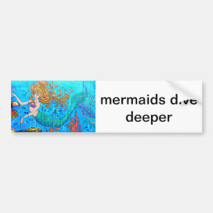 mermaids dive deeper sticker
