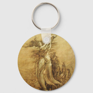 Mermaids Fishing For Pearls Key Chain