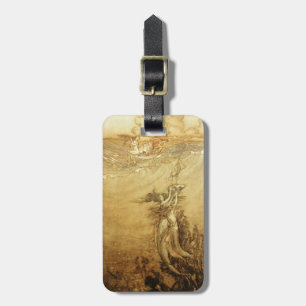 Mermaids Fishing For Pearls Luggage Tag