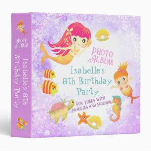 Mermaids Green Purple Binder