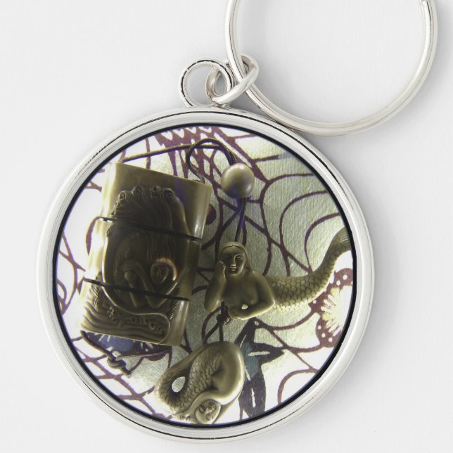 Mermaids Looking Glass Keychain (Front)