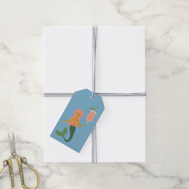 Mermaids + Mai Tais Gift Tags (With Twine)