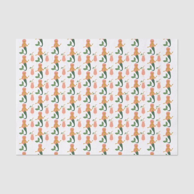 Mermaids + Mai Tais Tissue Paper (Front)