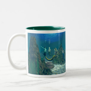 Mermaids Mélange 1 Two-Tone Mug