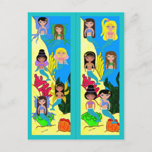Mermaids & Merfaeries Postcard Bookmarks