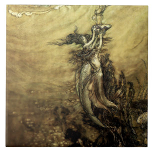 “Mermaids of the Rhine” by Arthur Rackham Tile