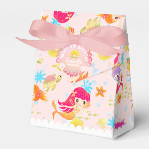 Mermaids Peach Pink Favor Box