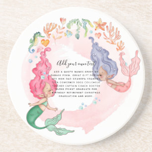 MERMAIDS Personalized Coaster