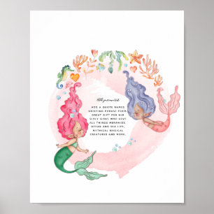 MERMAIDS Personalized Poster