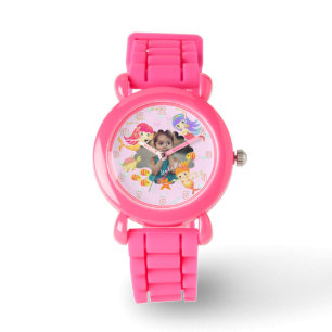Mermaids Pink Photo Watch