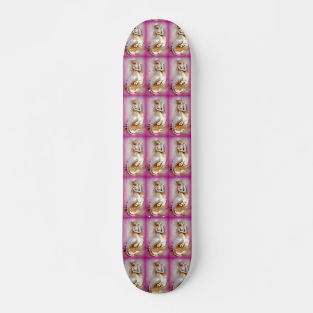 mermaids pink skateboard (Front)