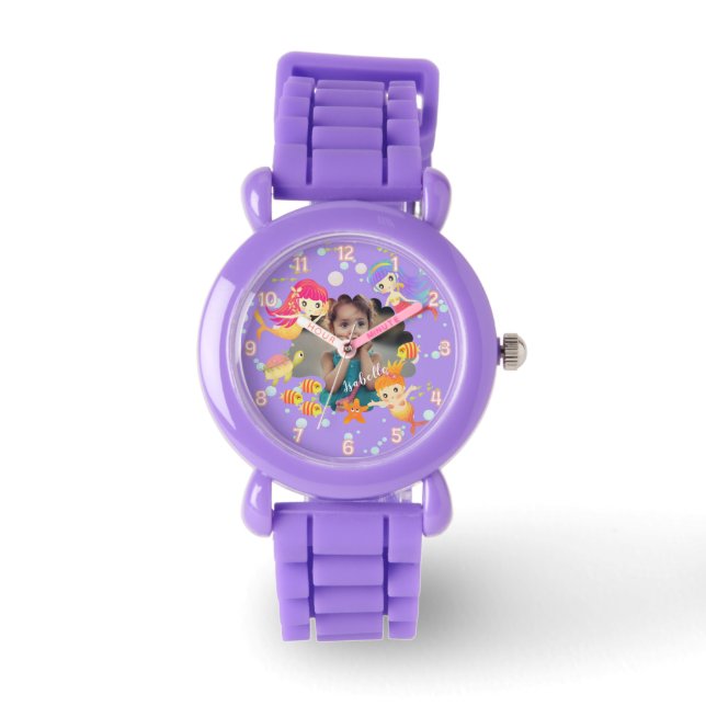 Mermaids Purple  Photo Watch (Front)