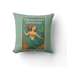 Mermaids Run This Reef | Retro Coral Fish Sea Life
