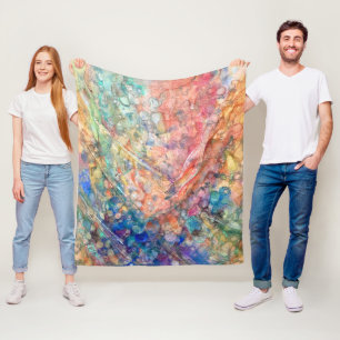 Mermaid's Shadow: Ocean Depths Fleece Blanket