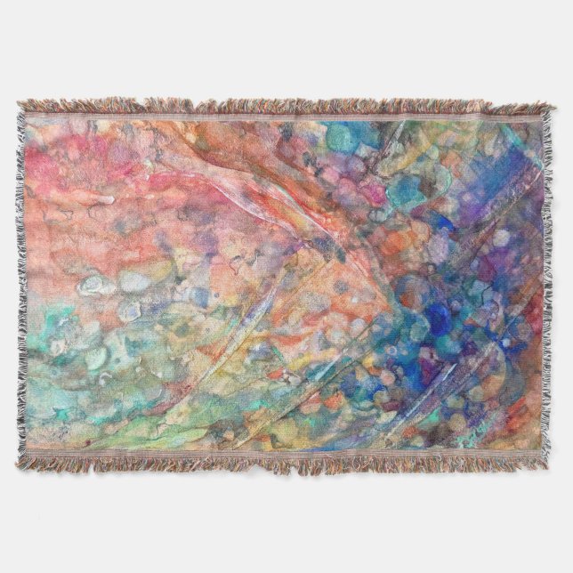 Mermaid's Shadow: Ocean Depths Throw Blanket (Front)