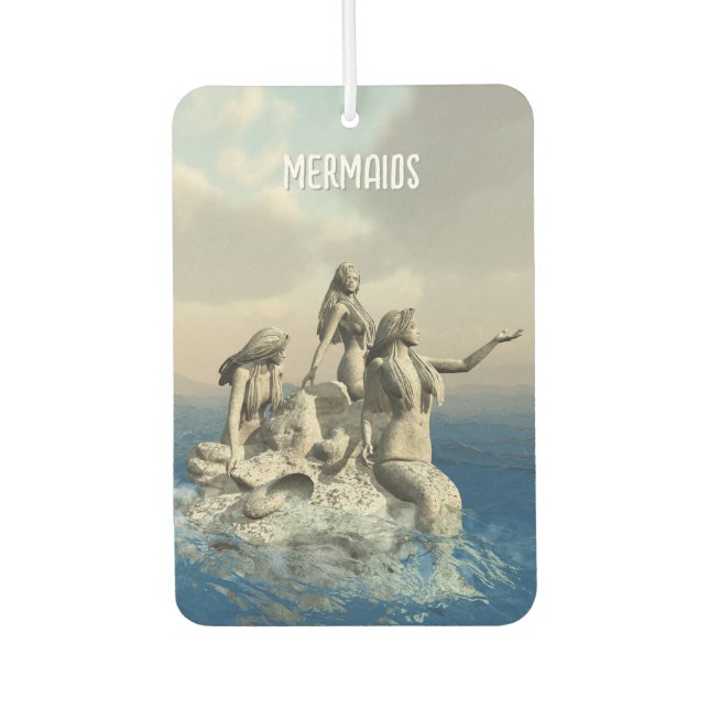 Mermaids statue. Customized Air Freshener (Front)