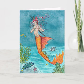'Mermaid's Sword' Blank Greeting Card