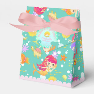 Mermaids Teal  Favor Box