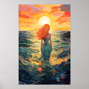 Mermaids Through Artistic Imagery #1 Poster